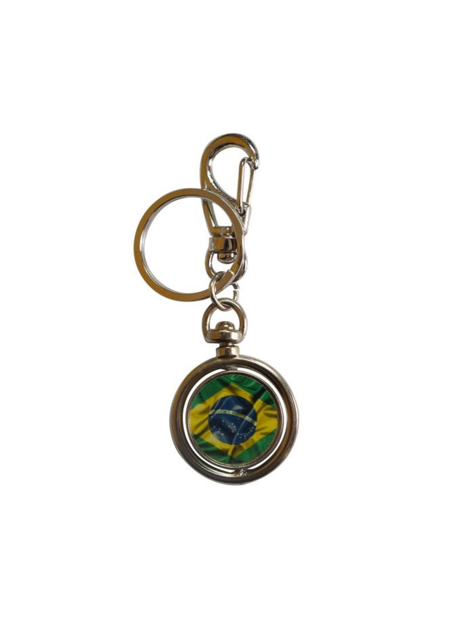 Chaveiro Brasil Redondo Giratorio