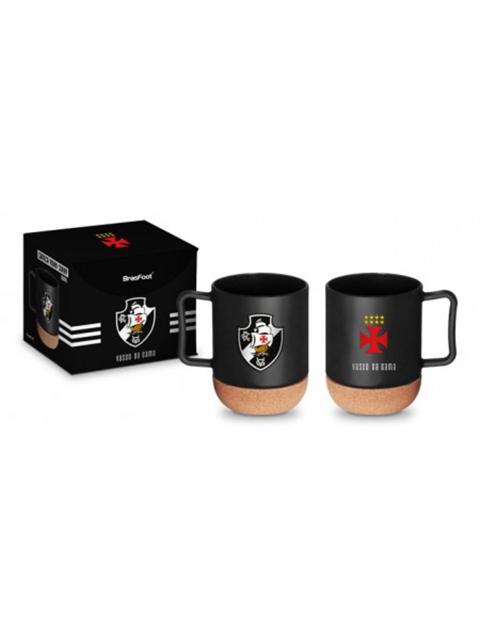 Caneca Vidro Vasco Vidro Cork Times Brasfoot 350ml