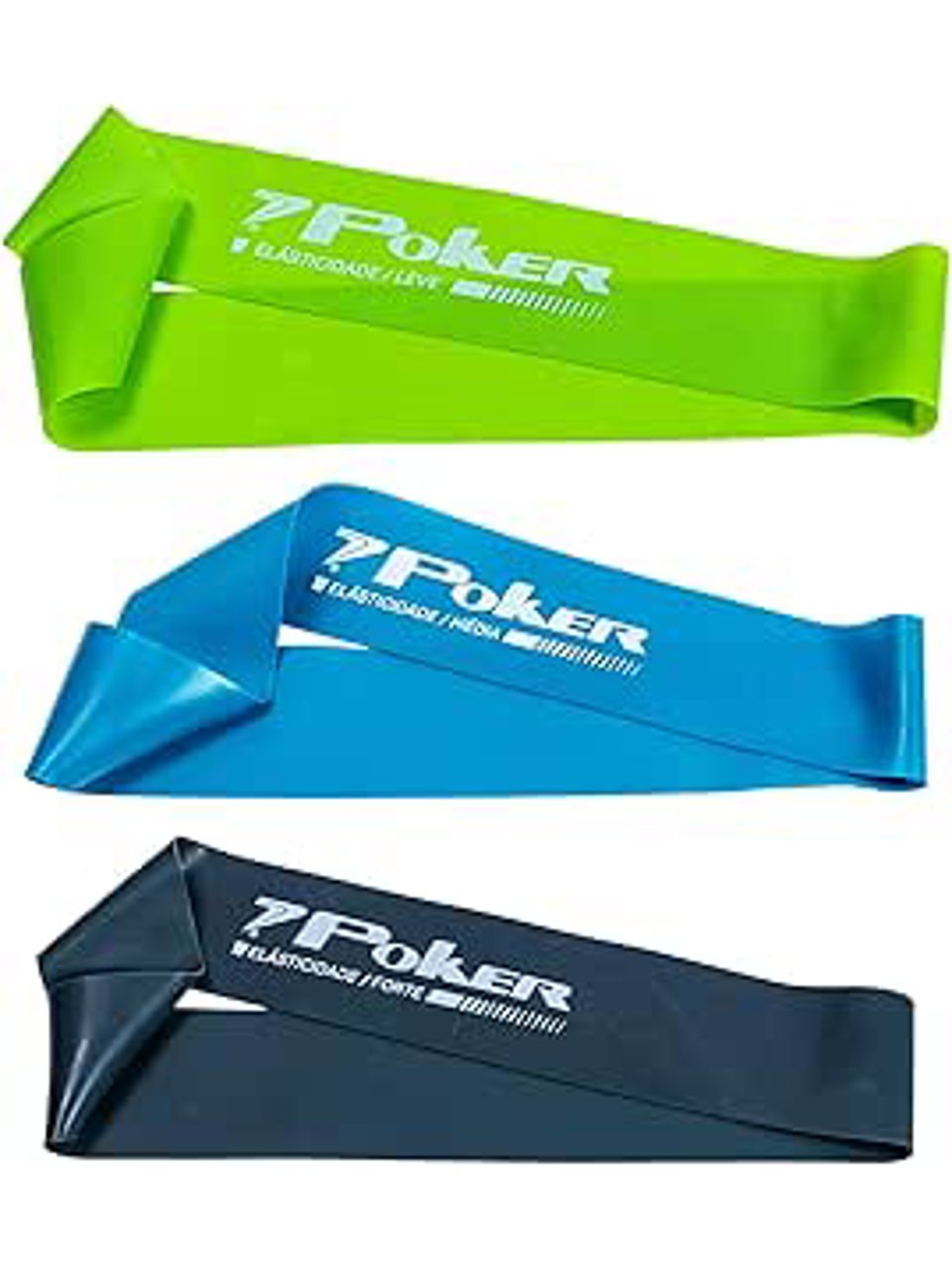 Kit Com 3 Mini Bands Poker Leve/Media/Forte 600x50x 0.4/0.6/0.8mm