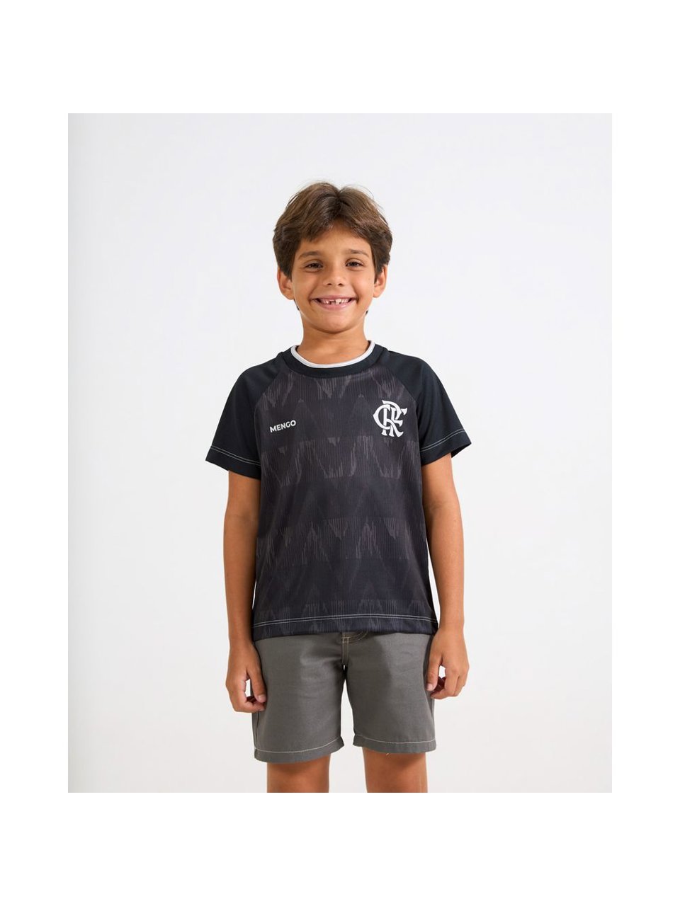 Camisa Flamengo Trama Braziline Infantil Preto