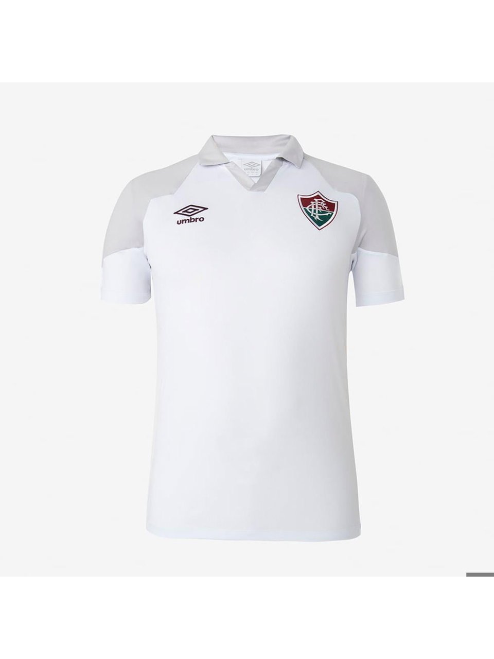 Camisa Fluminense Polo Viagem 2023 Umbro Branco Cinza