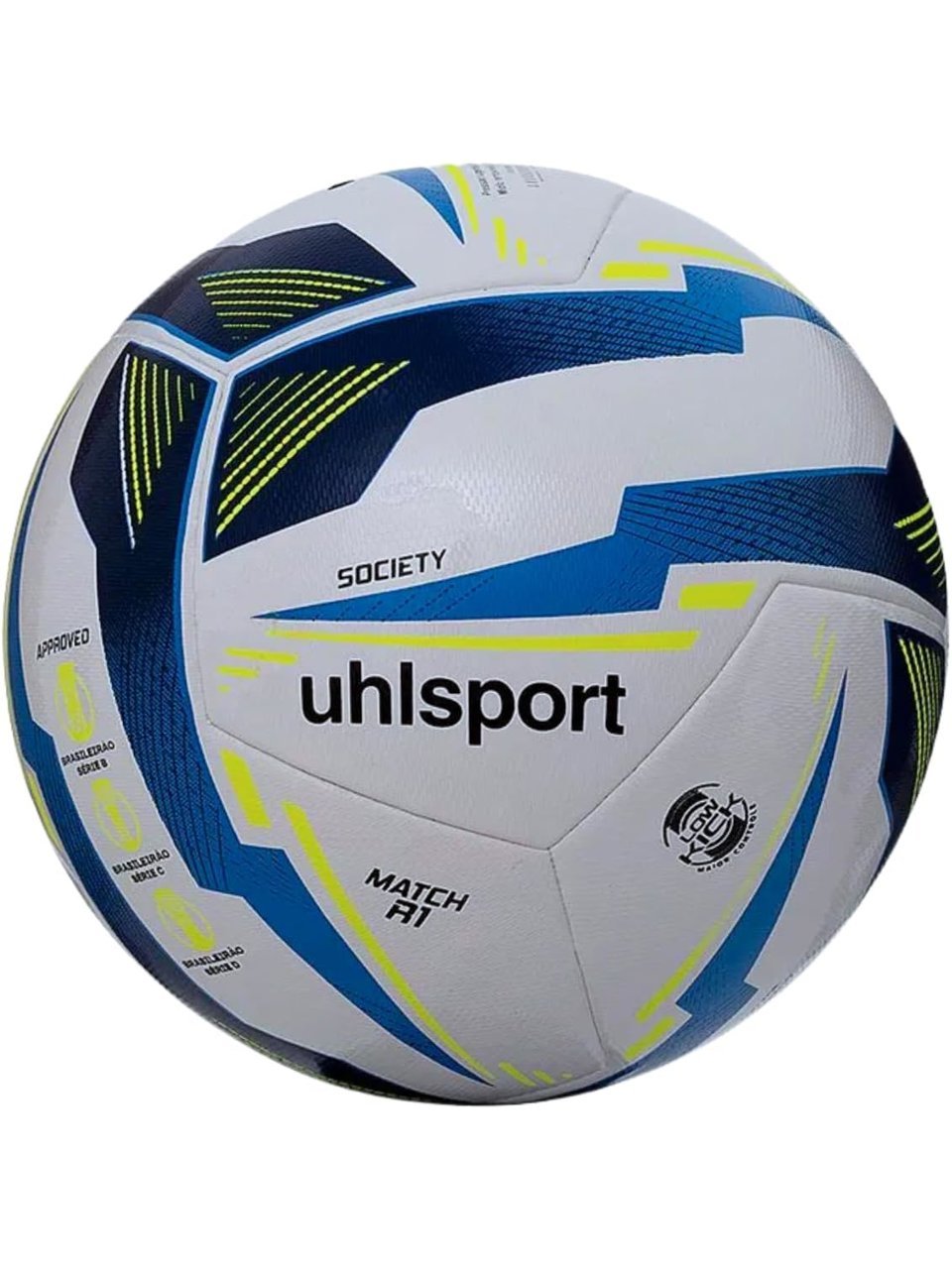 Bola Society Uhlsport Match R1 Branco Azul Verde