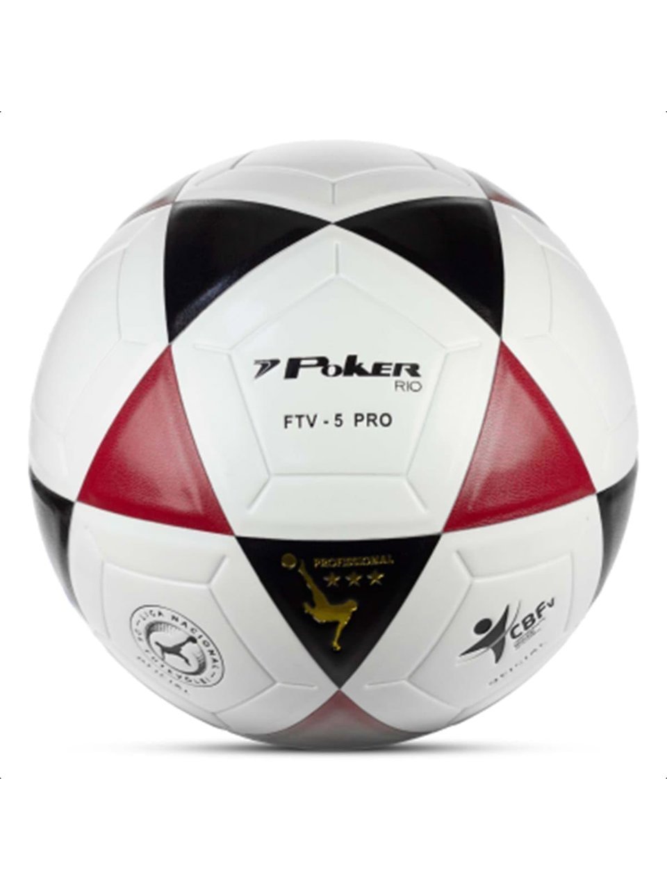 Bola Poker De Futevolei Vulcanizada Rio Pu Br/Pt/Vm U