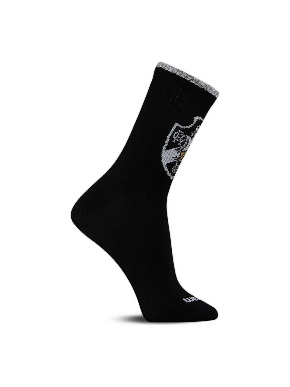Meia Vasco Cano Curto Esportiva Escudo Rikam 38 A 43 Preto