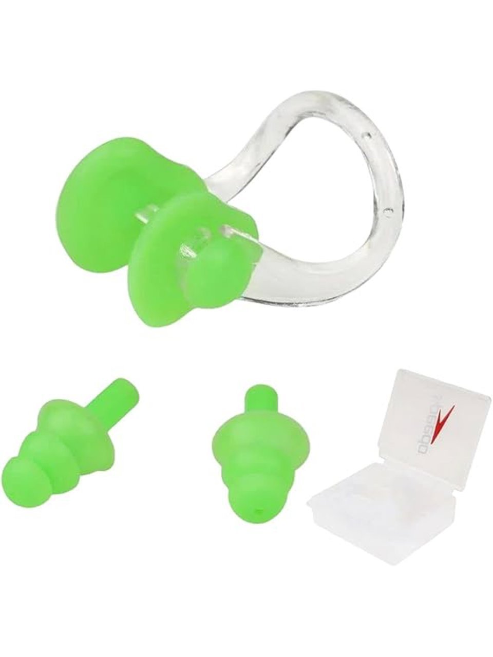 Kit Speedo Proteor De Ouvido E Nasal Verde Neon