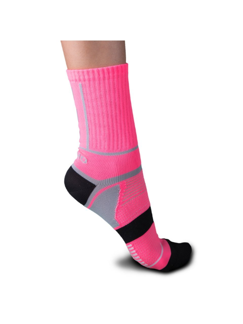 Meia De Ciclismo Com Refletivo Rosa Luminoso Vistho 39/43