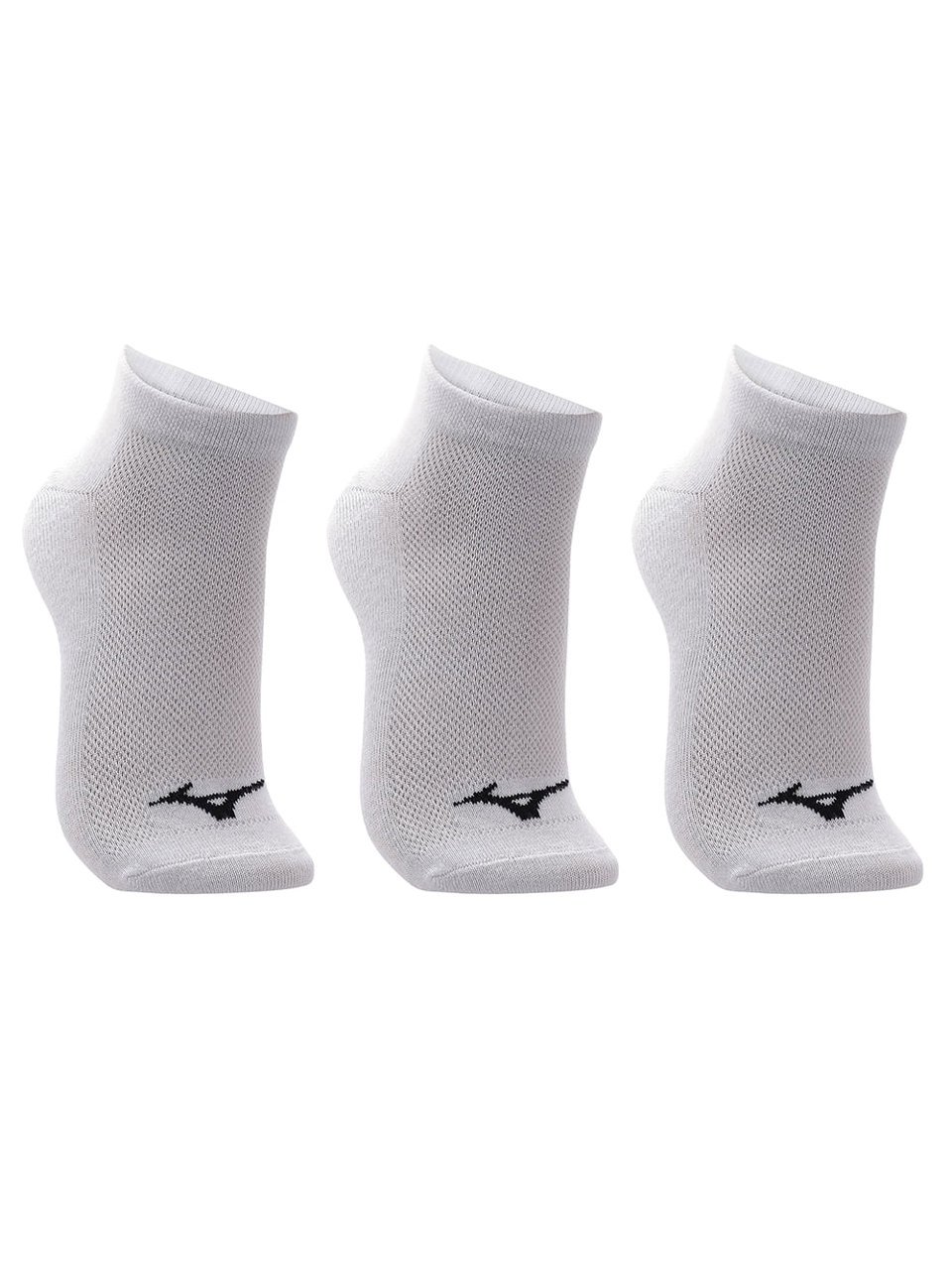 Kit 3 Meias Mizuno Training Sem Cano Branco 39 a 44