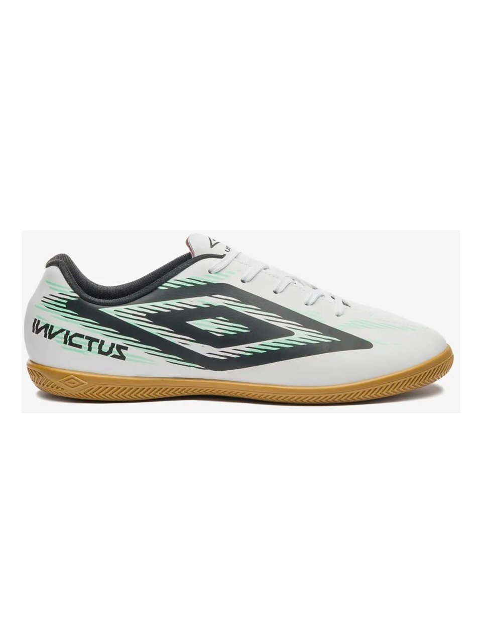 Chuteira Futsal Umbro Invictus Branco Preto Verde