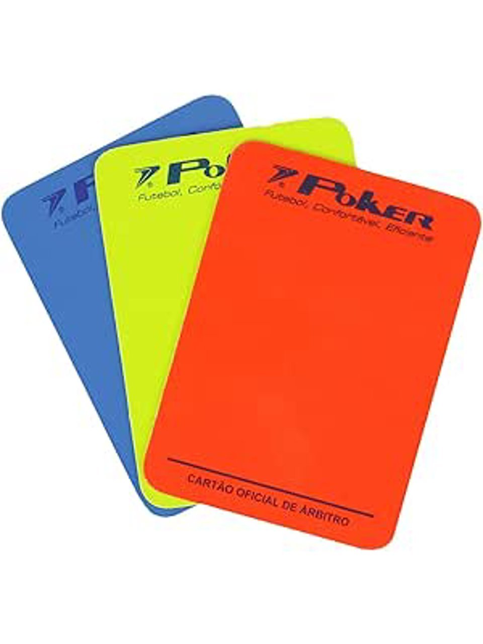 Cartão Futsal Arbitro Poker Vermelho Amarelo Azul