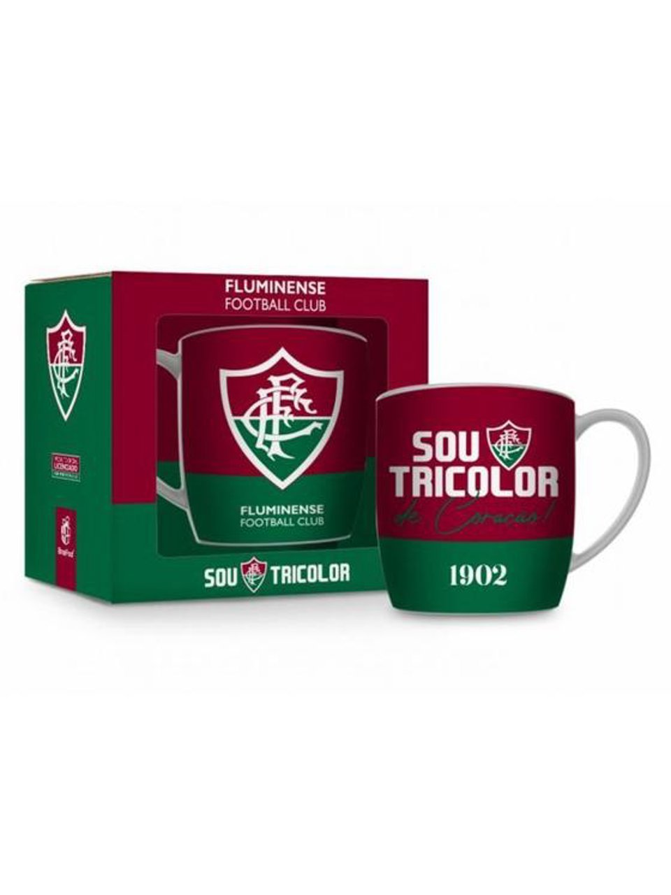Caneca De Porcelana Fluminense Urban Brasfoot 300Ml