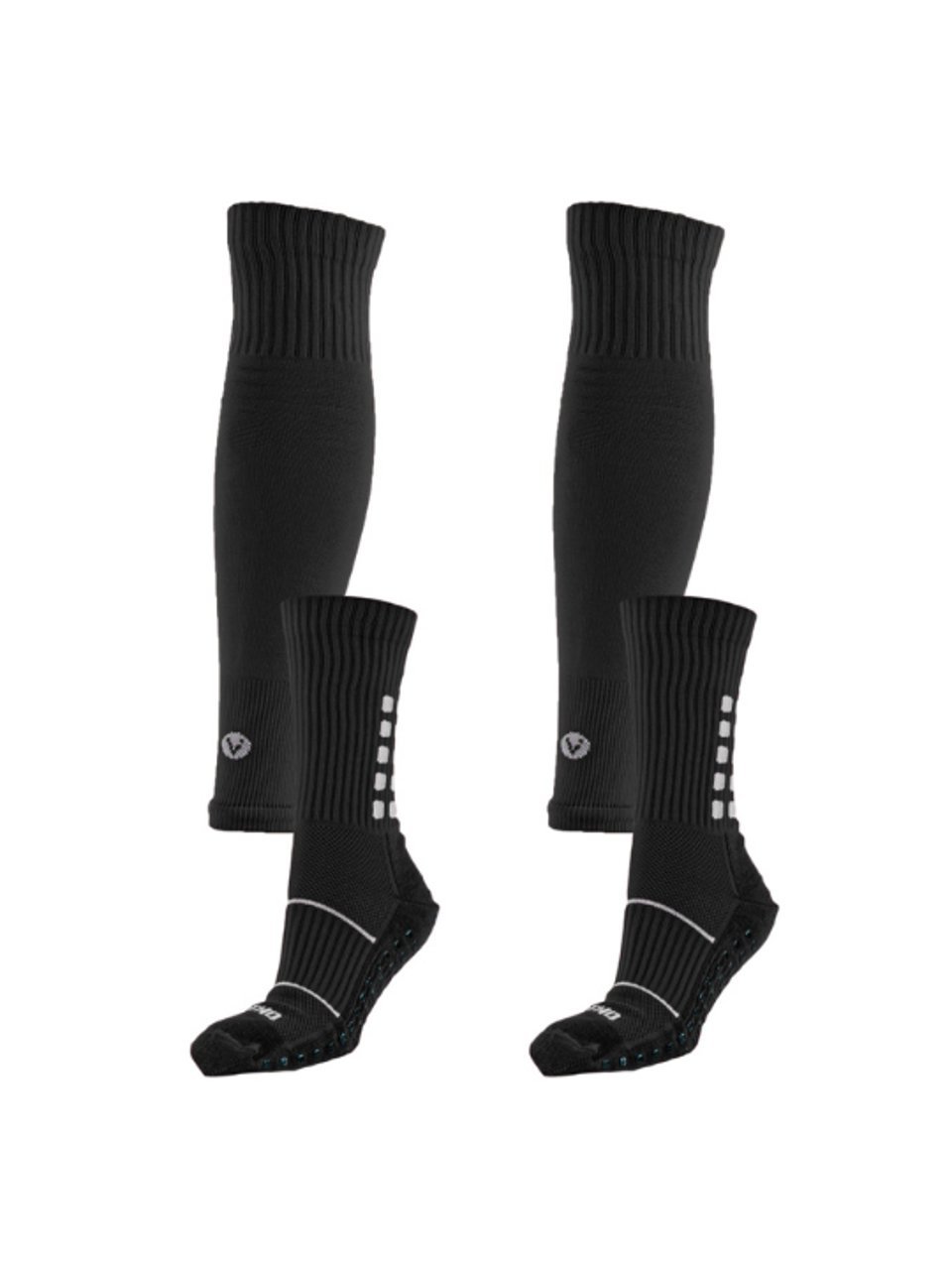 Kit Meião Cortado E Meia Multi Esportes Vistho Preto 33/38