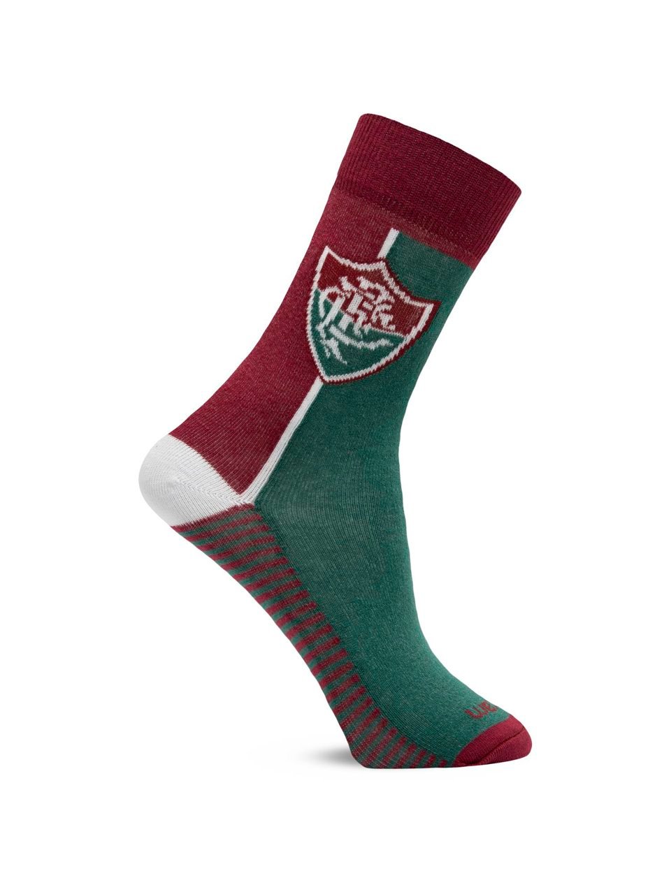 Meia Fluminense Escudo Rikam 34 A 39 Verde e Grená