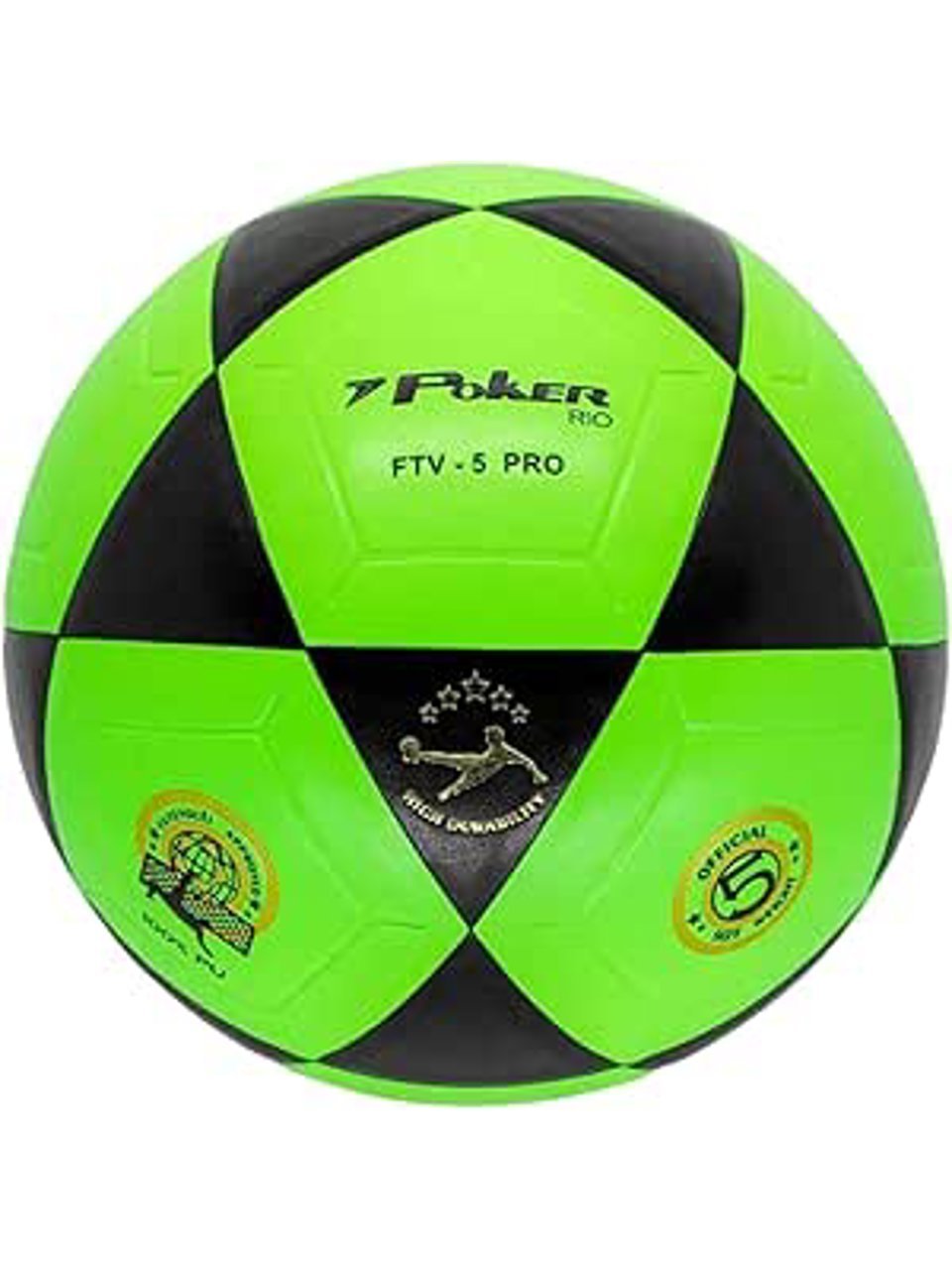 Bola Poker De Futevolei Vulcanizada Rio Pu Verde Preto