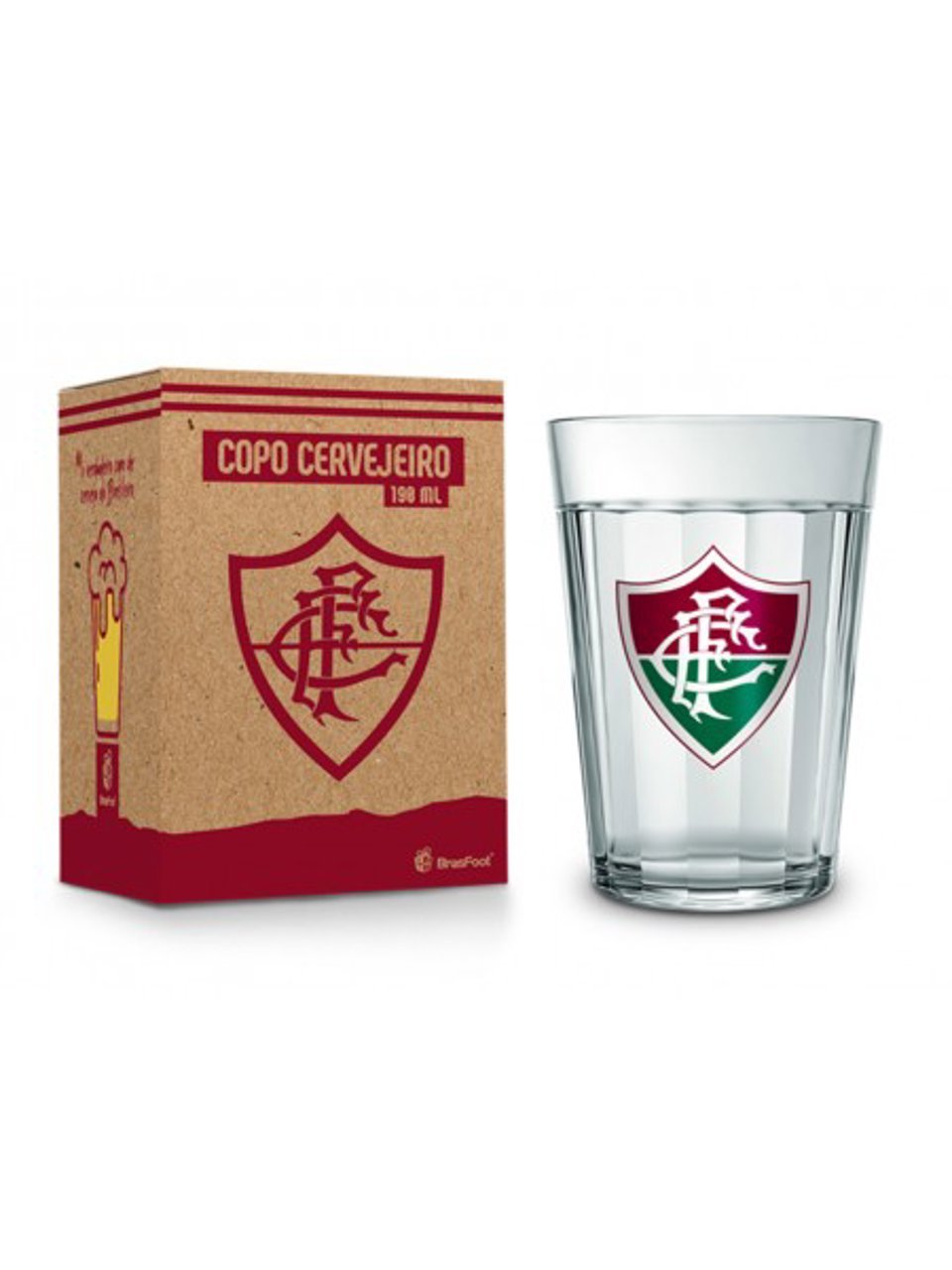Copo Fluminense Brasfoot Cerveja 190ml