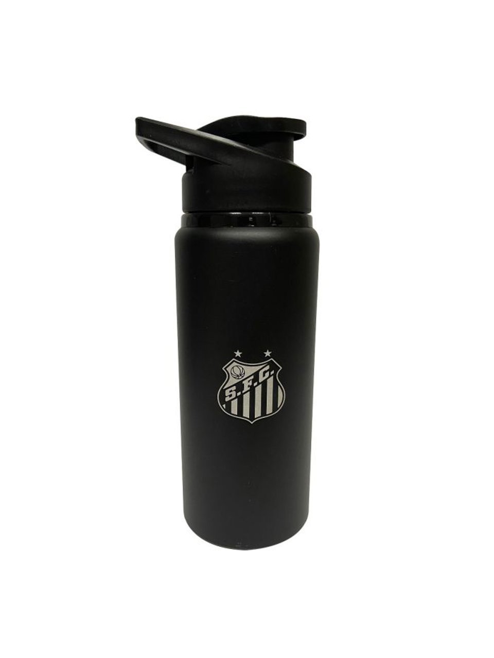 Squeeze Santos Preto Com Bico 600ml