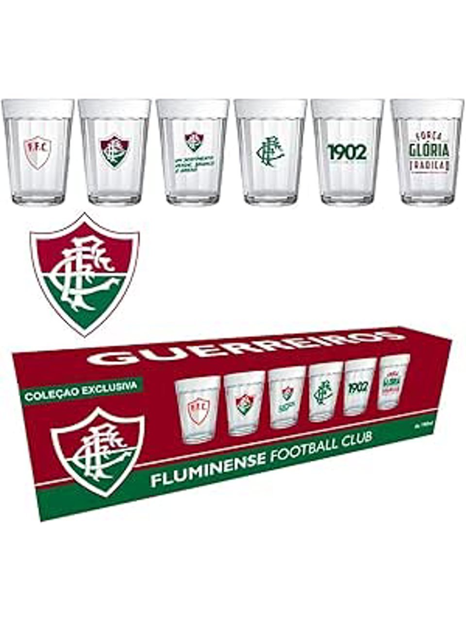 Kit Copo Americano Fluminense Allmix 190ml