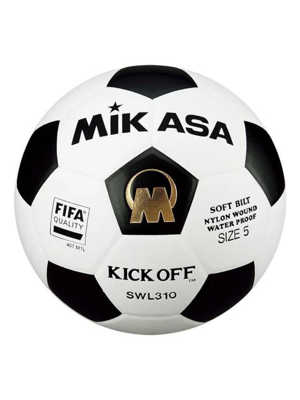 Bola Mikasa Swl310 Futevolei Branco e Preto