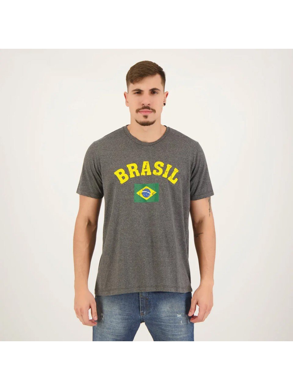Camisa Brasil Marins Braziline Cinza