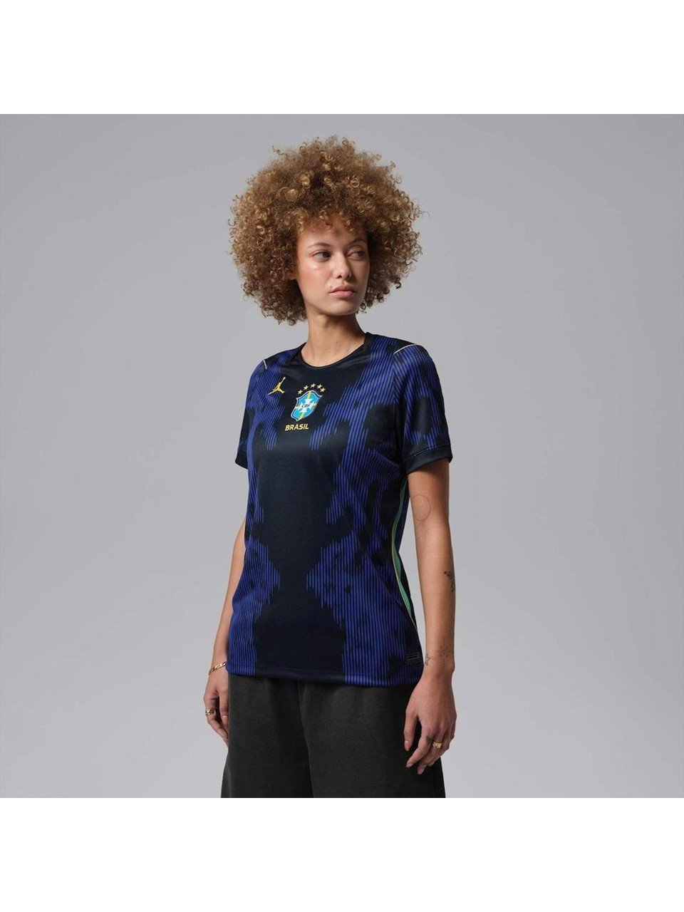 Camisa Brasil Nike Jordan 2 Azul 2026 Torcedor Feminina