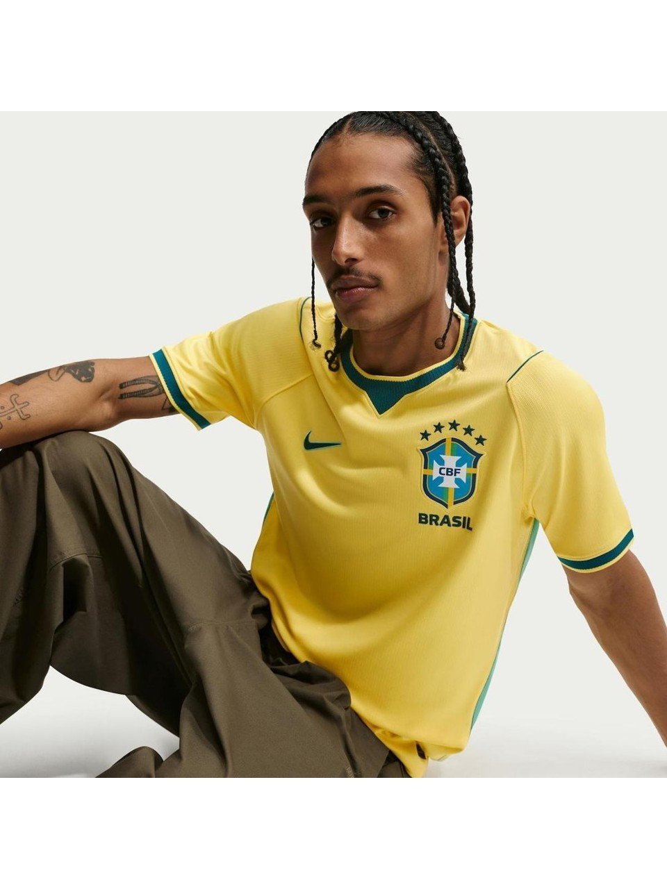 Camisa Brasil Nike 1 2026 Torcedor Amarela
