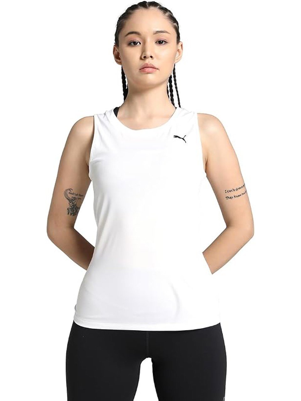 Regata Puma Tad Essential Sleeveless Tank Branco Feminina