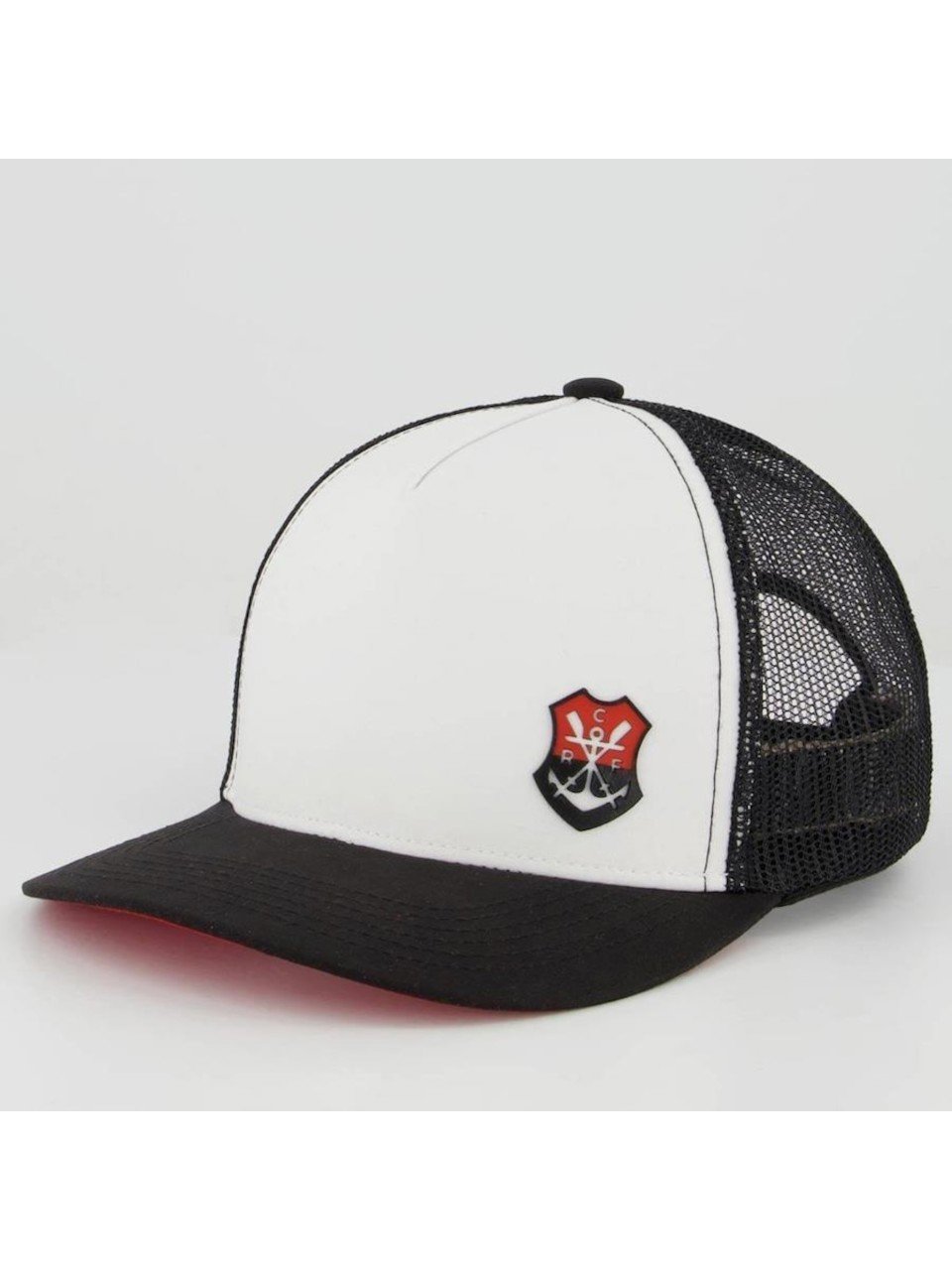 Boné Flamengo Aba Curva Silk Frontal Remo Supercap Branco