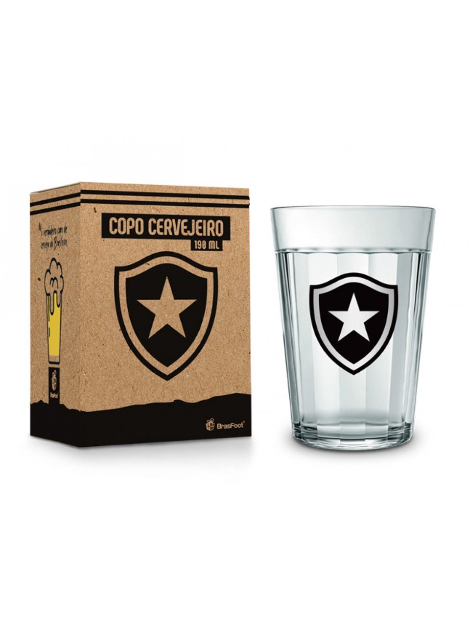 Copo Botafogo Brasfoot Cerveja 190Ml