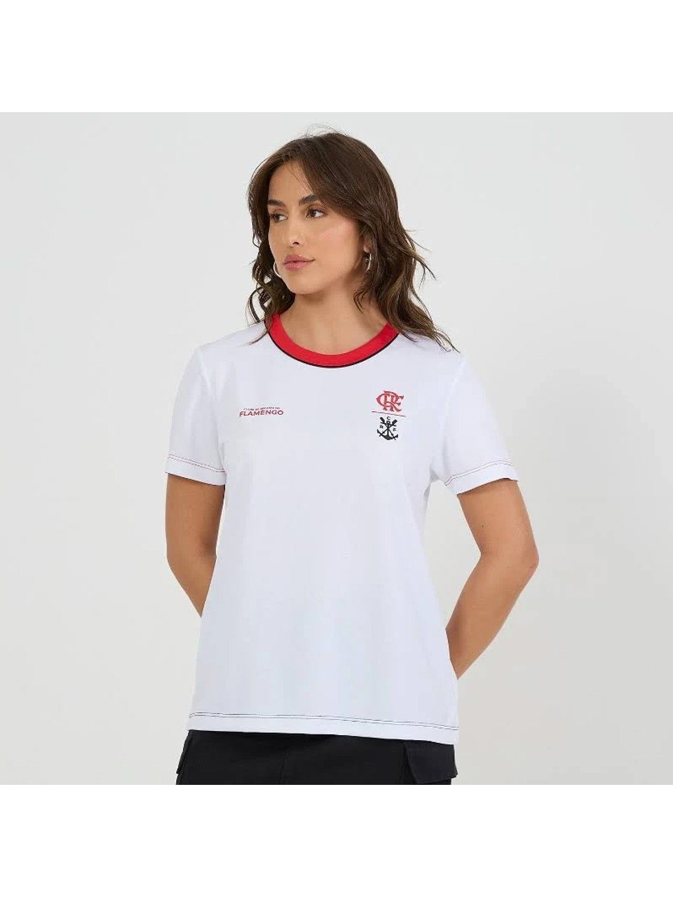 Camisa Flamengo Chocar Feminina Braziline Branco