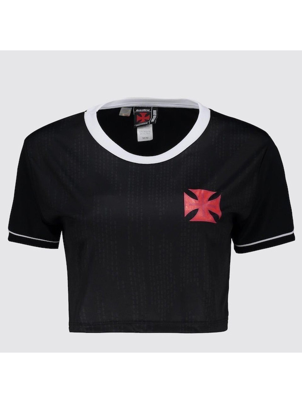 Cropped Vasco Grito Feminino Braziline Preto