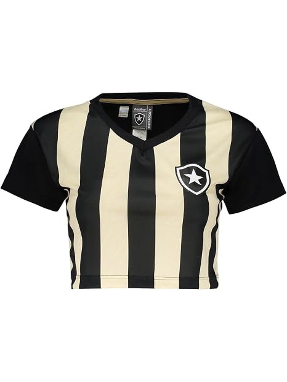 Cropped Botafogo Movimentar Feminina Braziline Preto Branco