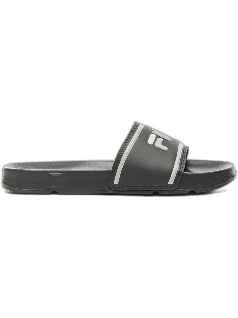 Chinelo Fila Drifter Stripes Feminino Preto Prata Branco