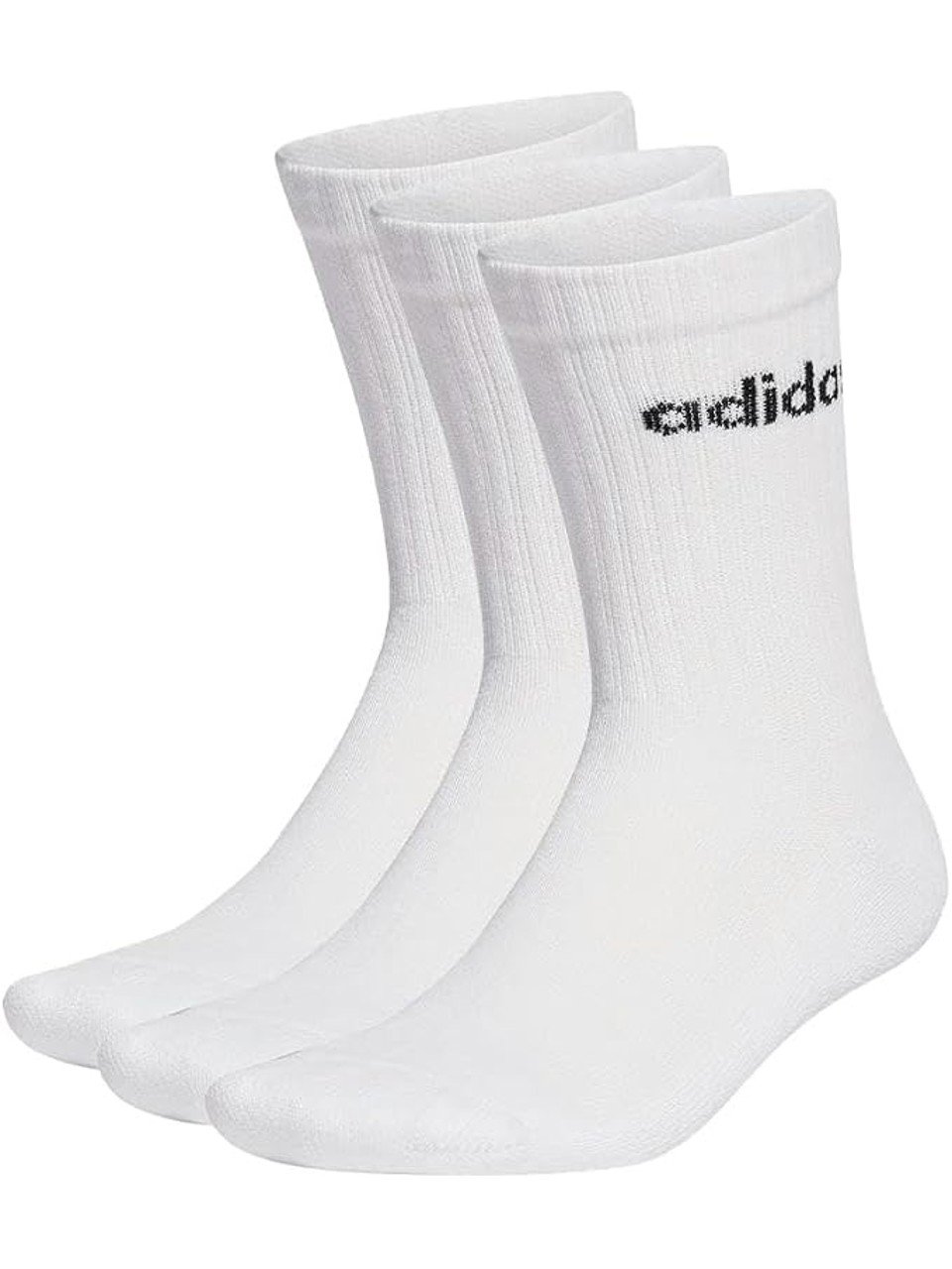 Kit 3 Meia Adidas Linear Crew Crush Branco 35 - 37