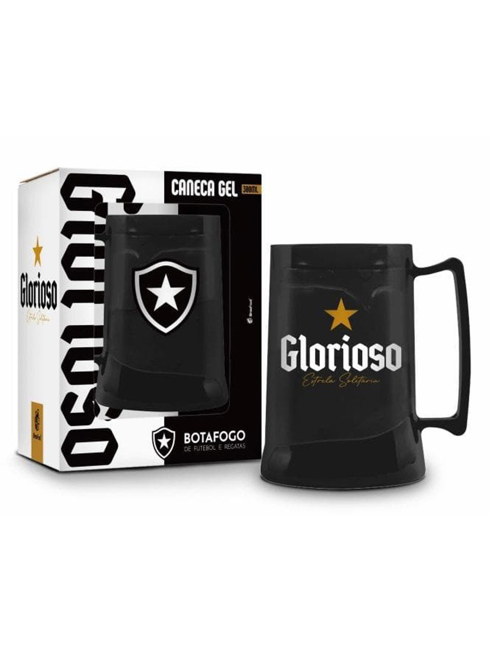 Caneca Gel Botafogo Glorioso Times Brasfoot 300Ml