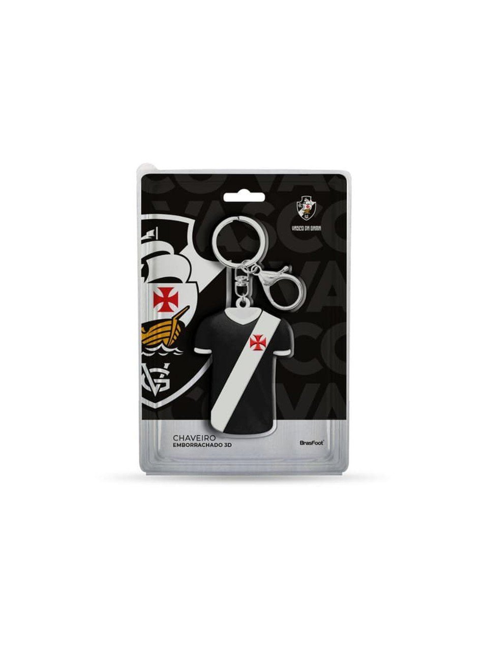 Chaveiro Vasco Camisa Borracha Brasfoot