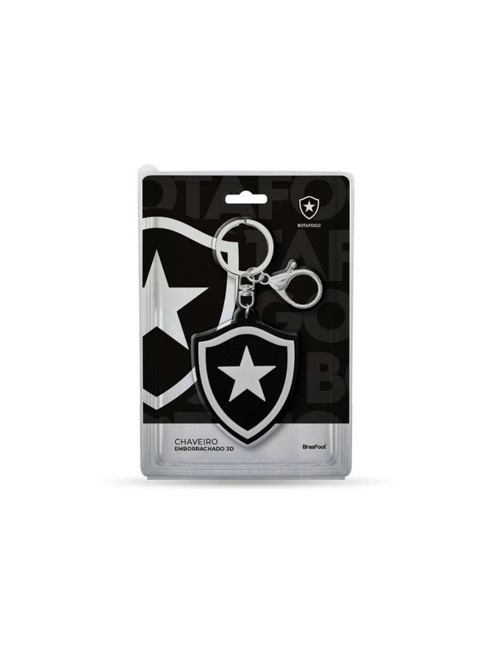 Chaveiro Botafogo Escudo Borracha Brasfoot